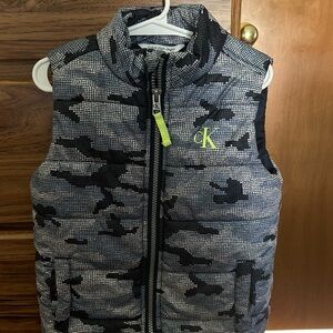 Calvin Klein Jeans Blue and White Checkered Vest